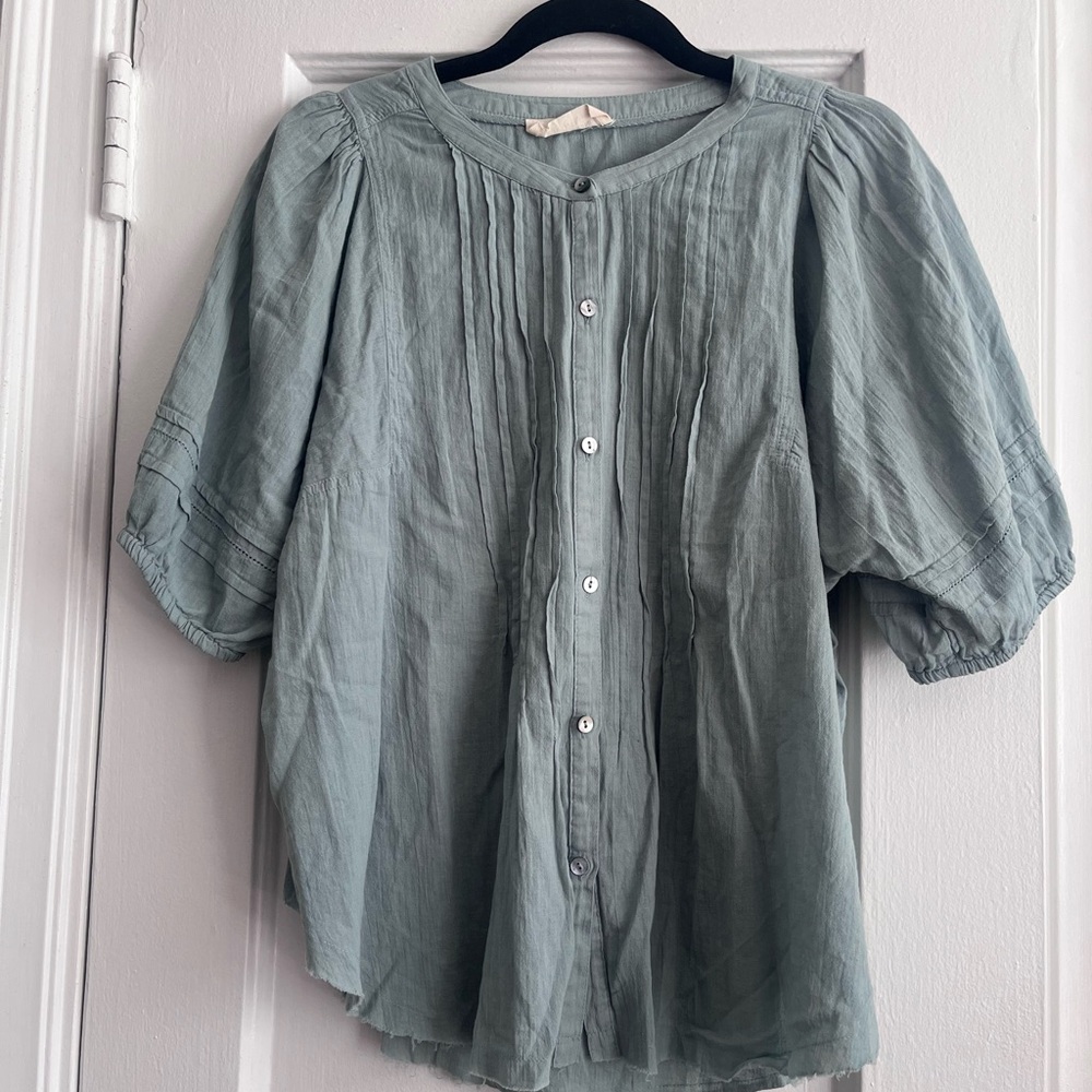 Lucky Brand Light Blue Lightweight Blouse